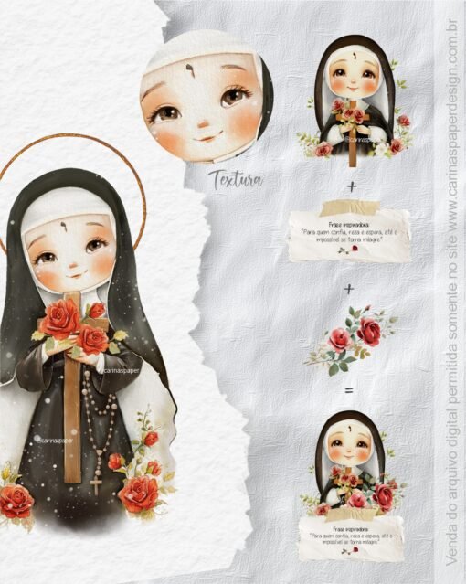 Kit Digital Ilustrações Santa Rita (Ritinha) - Imagem 6
