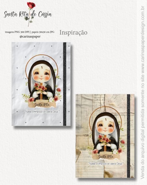 Kit Digital Ilustrações Santa Rita (Ritinha) - Imagem 7