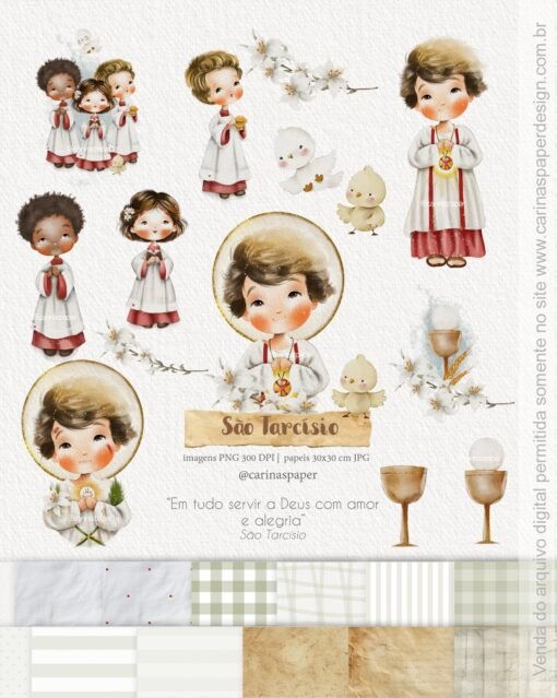 Kit Digital Ilustrações São Tarcísio