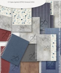 Combo 13 capas A5 para Agenda Office Semanal 2026