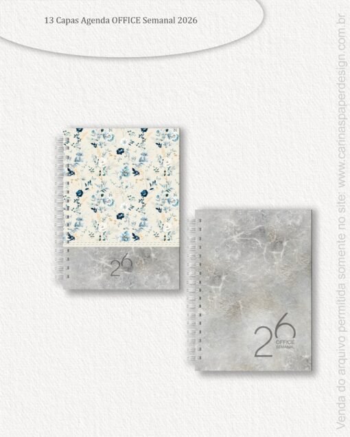 Combo 13 capas A5 para Agenda Office Semanal 2026 - Imagem 6