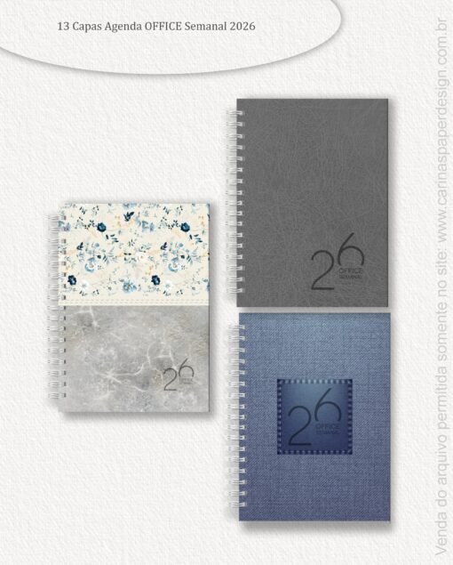 Combo 13 capas A5 para Agenda Office Semanal 2026 - Imagem 3