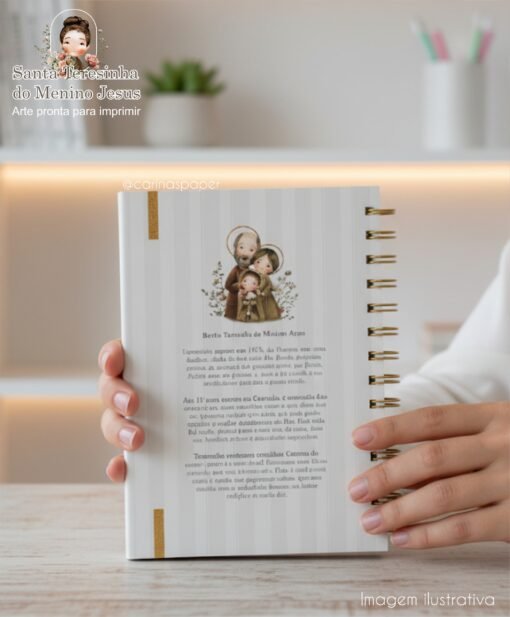 Arte pronta para imprimir Caderno A5 Santa Teresinha - Imagem 4