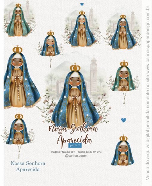 kit Digital Ilustrações Nossa Senhora Aparecida 6 Parte 2