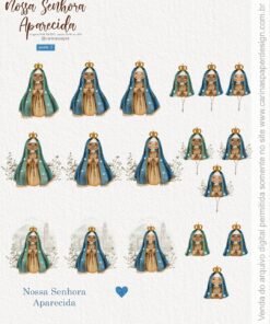 Alternative view of kit Digital Ilustrações Nossa Senhora Aparecida 6 Parte 2