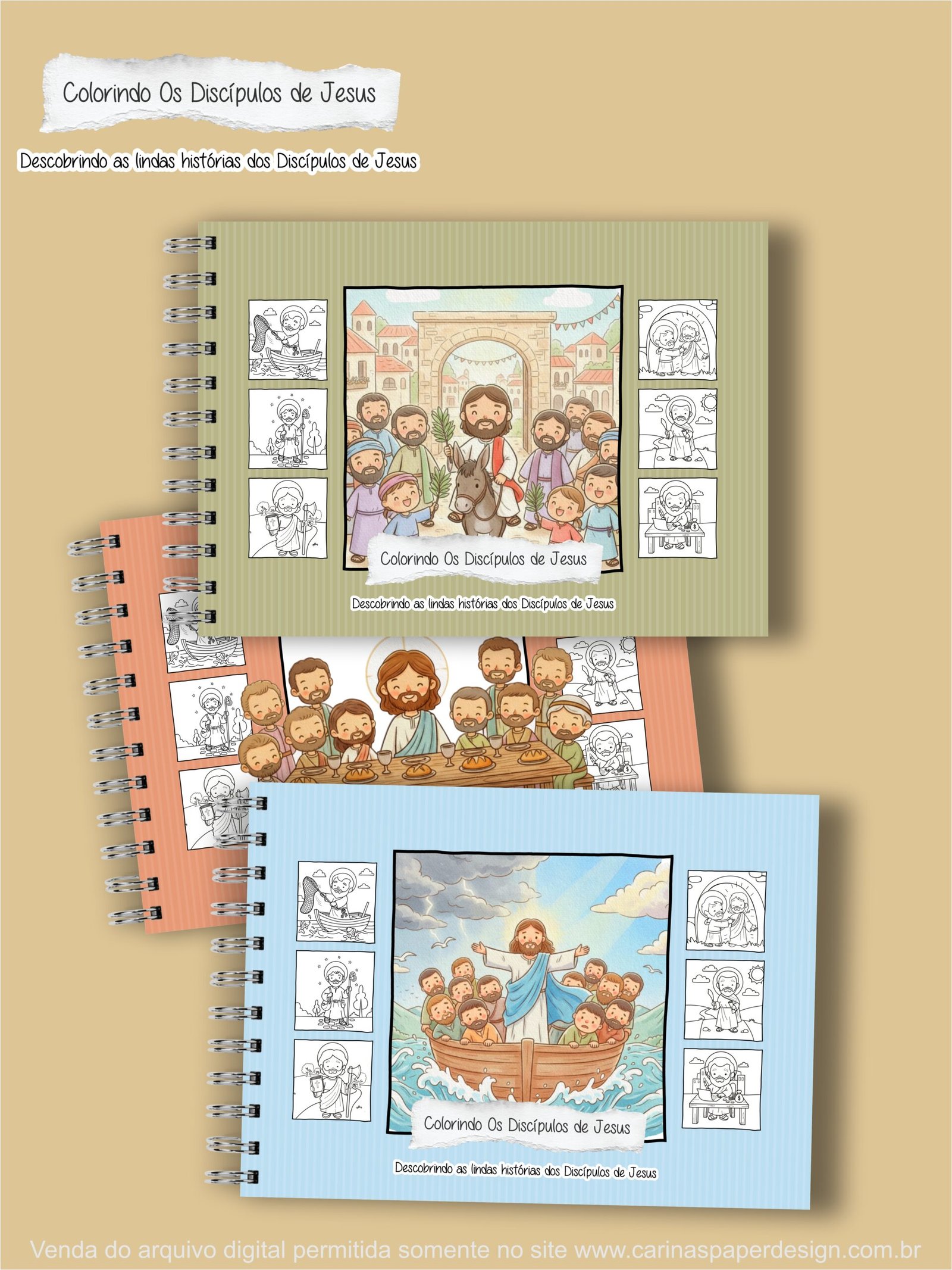Arte pronta para imprimir Livro de Colorir: Colorindo os Discípulos de Jesus - Imagem 3