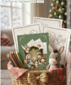 Kit Pronto para Imprimir: Cards A6 A história do Nascimento de Jesus