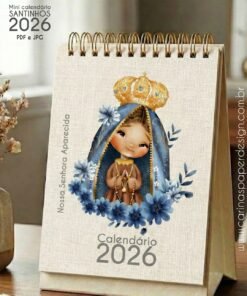 Mini Calendário de mesa A6 Santinhos PDF