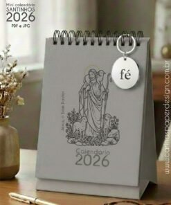 Mini Calendário de mesa A6 Santinhos Versão Masculina PDF