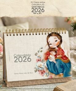 Alternative view of PDF Kit extra com 12 Capas para calendário de mesa A5 2026 santinhos