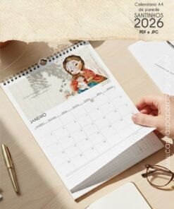PDF Calendário de parede Santinhos A4