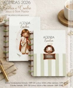 COMBO digital Agenda Escolar EF + Creche + Capas Datada e não datada 2026