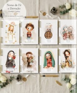 COMBO Arquivo digital Caderno A5 Católico+ 8 capas e miolo com versículos católicos