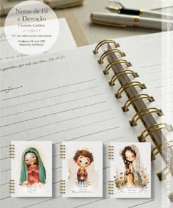 Alternative view of COMBO Arquivo digital Caderno A5 Católico+ 8 capas e miolo com versículos católicos