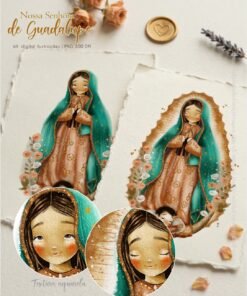 Kit Digital Nossa Senhora de Guadalupe Adulta  | Carinas Paper