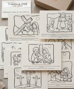 Alternative view of Kit Pronto para Imprimir: Cards A6 VIA Sacra para crianças