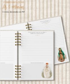 COMBO Arquivo digital Caderno A5 As 5 Marias