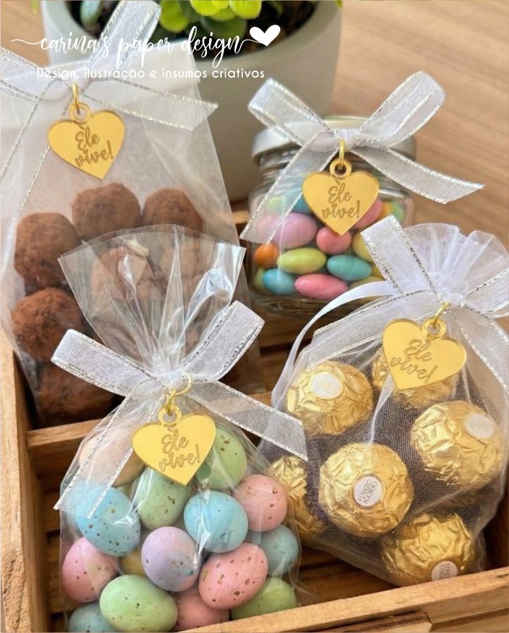 PINGENTE Coleção Páscoa 2026 para Papelaria Criativa - Pacote com 10 Unidades (escolha o modelo) - Imagem 9