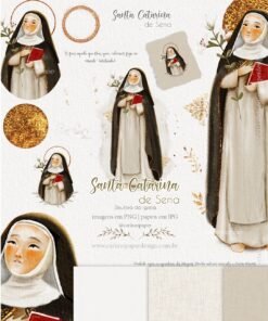 kit Digital Ilustrações Santa Catarina de Sena