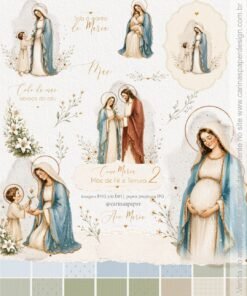 Kit Digital Ilustrações Como Maria: Mãe de Fé e Ternura 2