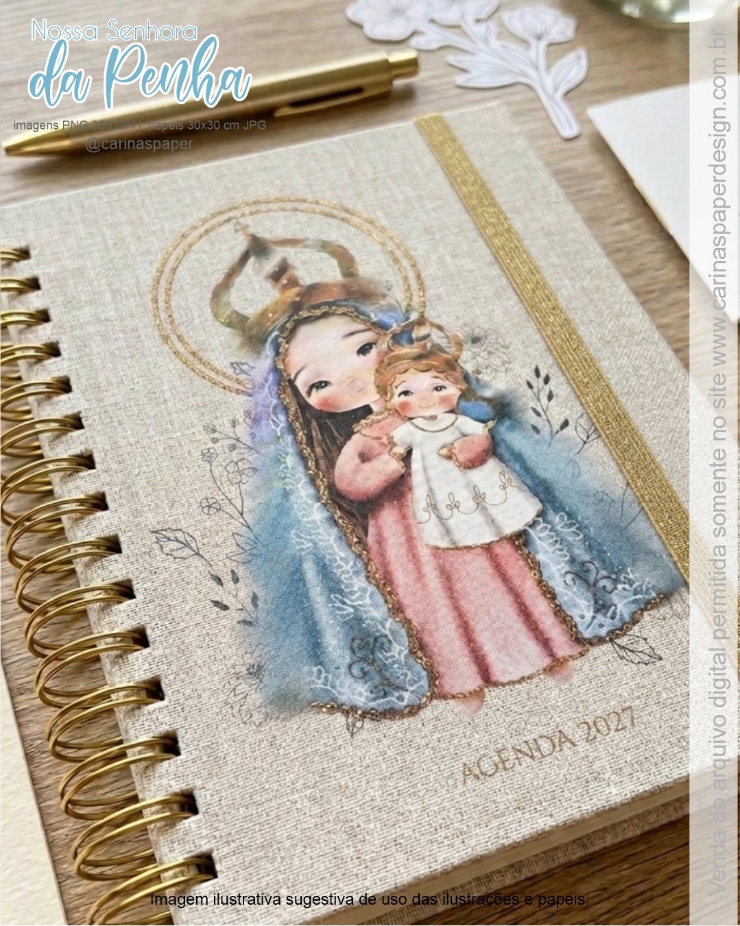 kit Digital Ilustrações Nossa Senhora da Penha - Imagem 13