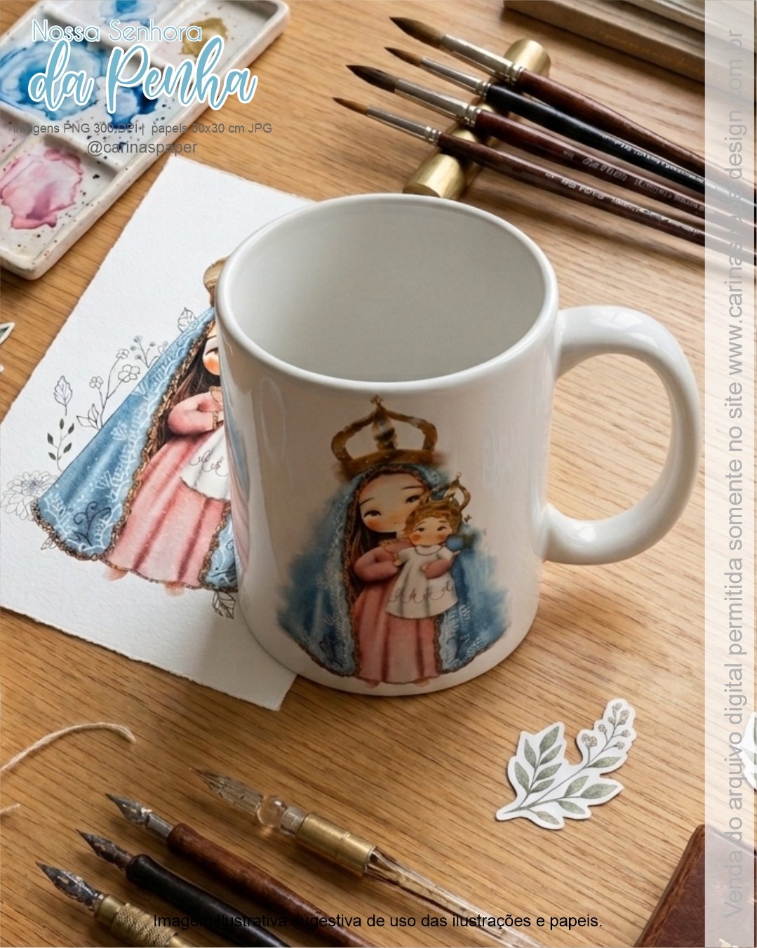 kit Digital Ilustrações Nossa Senhora da Penha - Imagem 14