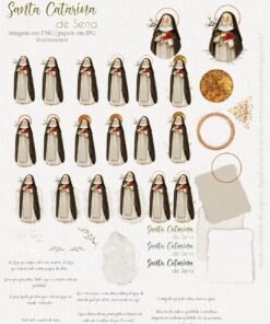 Alternative view of kit Digital Ilustrações Santa Catarina de Sena