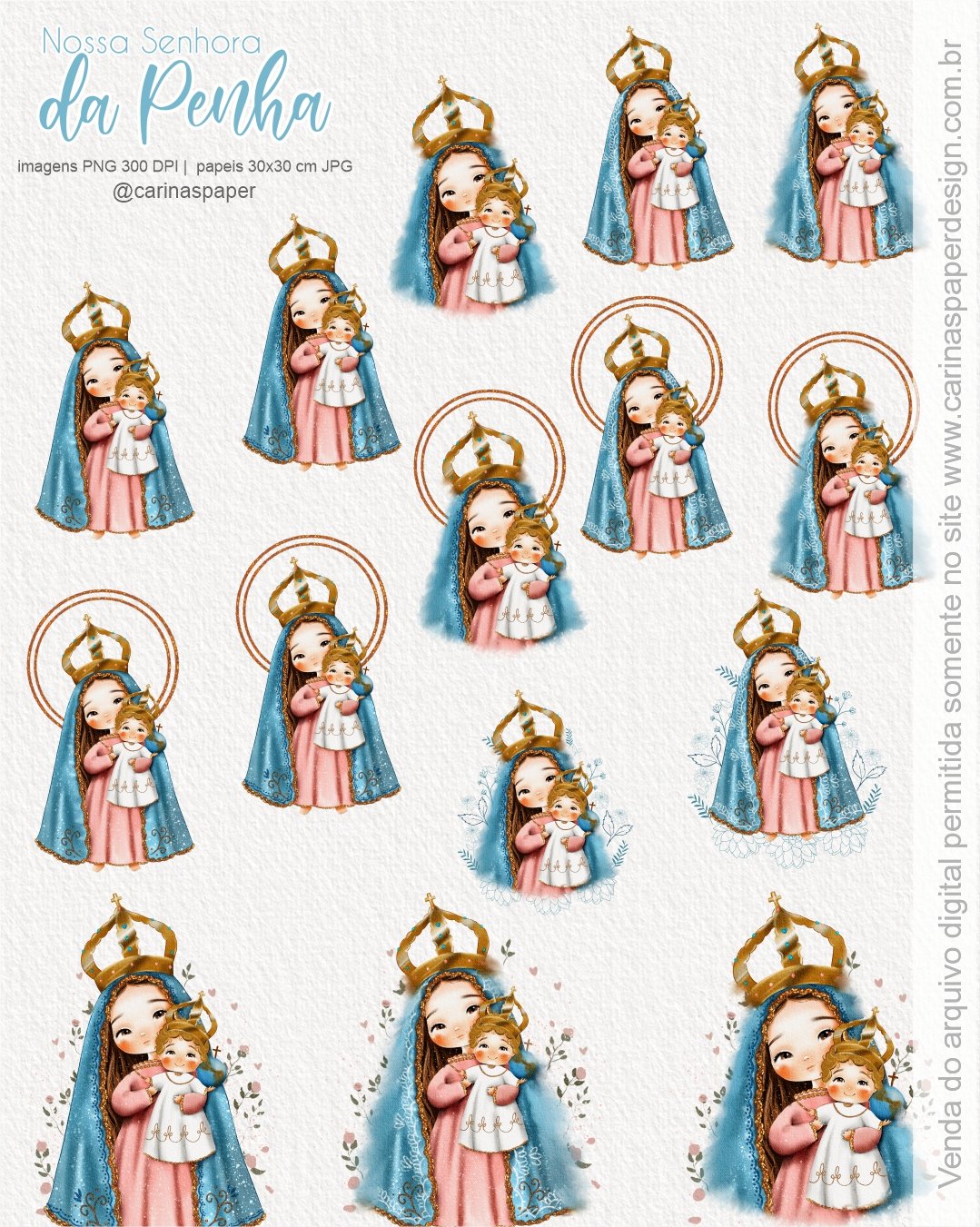 kit Digital Ilustrações Nossa Senhora da Penha - Imagem 4