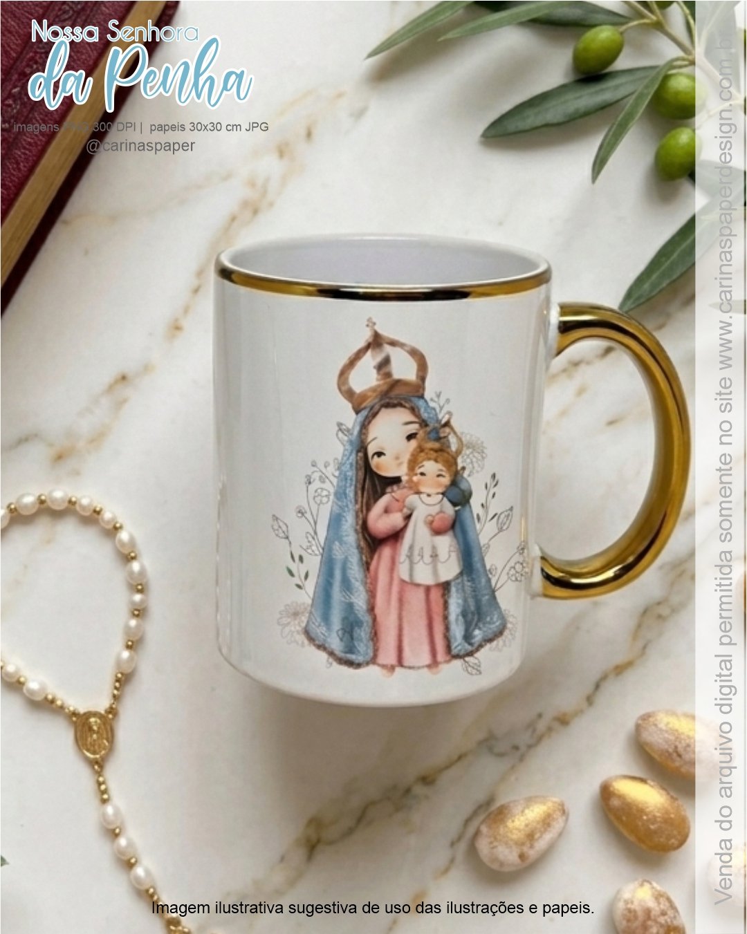 kit Digital Ilustrações Nossa Senhora da Penha - Imagem 7