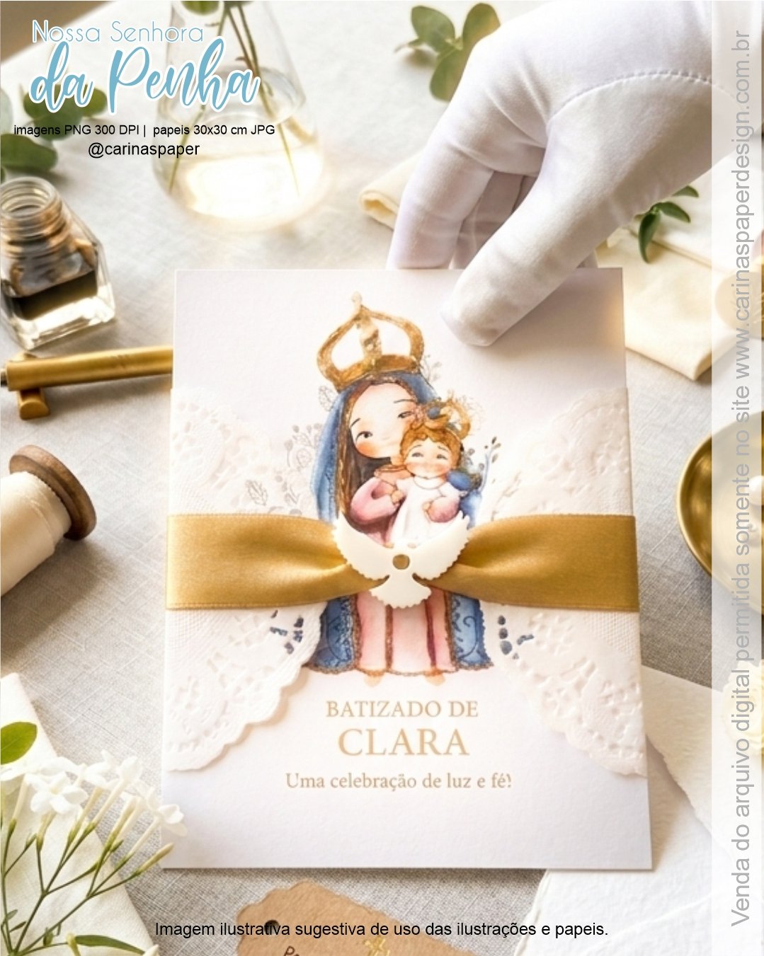 kit Digital Ilustrações Nossa Senhora da Penha - Imagem 2