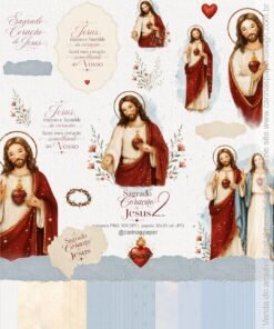 Kit Digital Ilustrações Sagrado Coração de Jesus 2