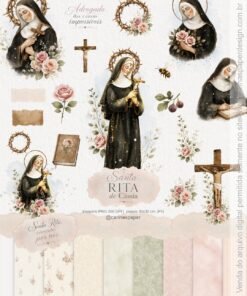 Kit Digital Ilustrações Santa Rita de Cássia