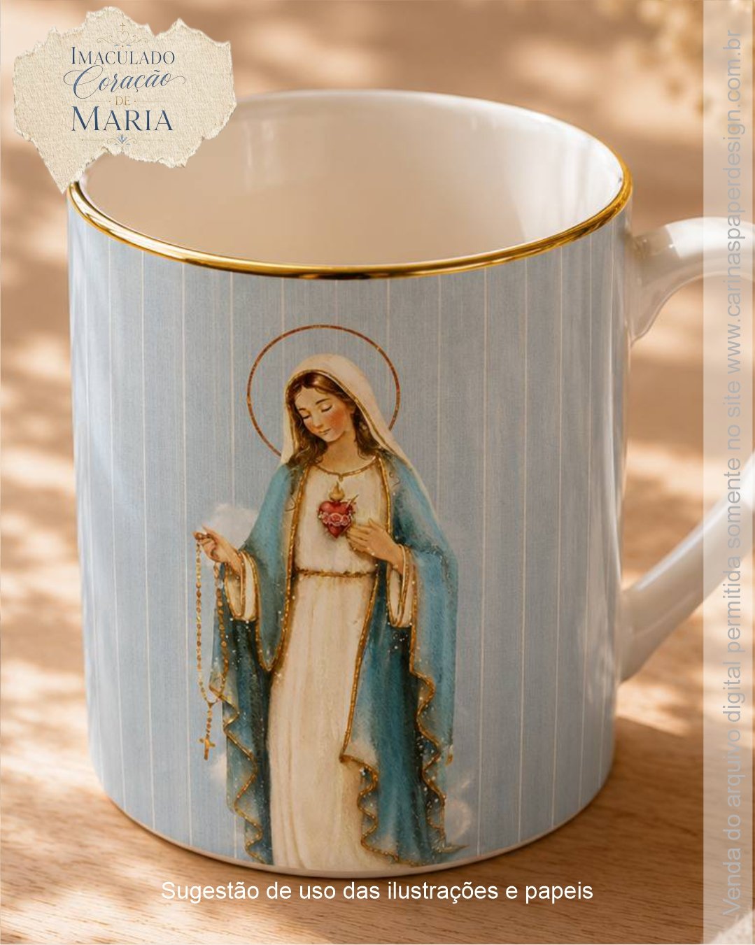 Kit Digital Ilustrações Imaculado Coração de Maria 2 - Imagem 10