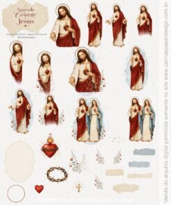 Alternative view of Kit Digital Ilustrações Sagrado Coração de Jesus 2