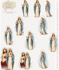 Alternative view of Kit Digital Ilustrações Imaculado Coração de Maria  2