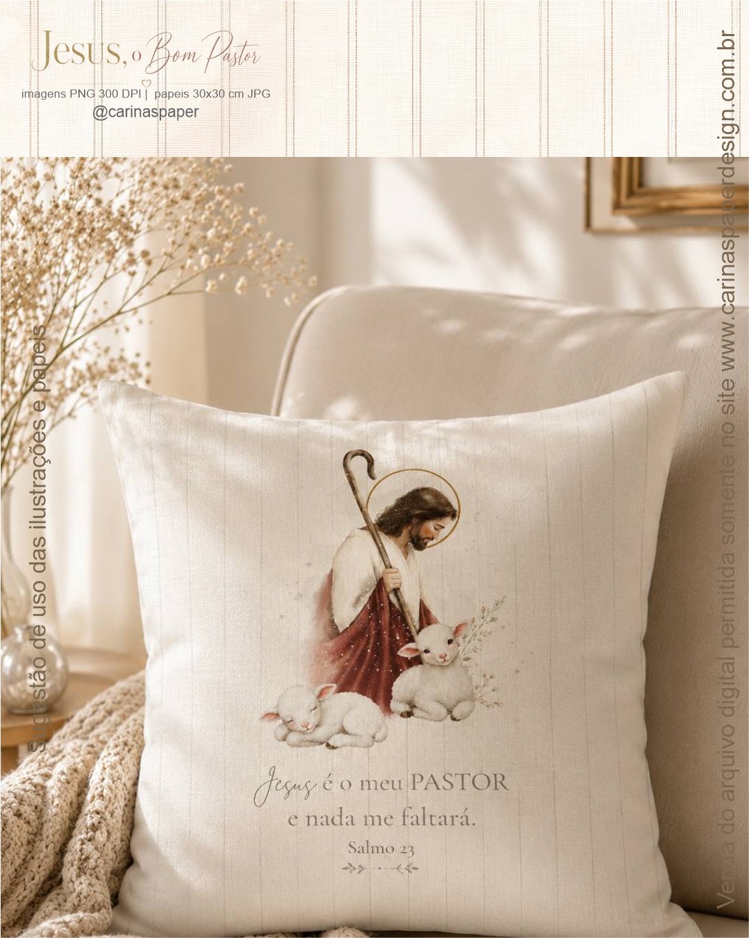 Kit Digital Ilustrações Jesus o Bom Pastor 1 - Imagem 7