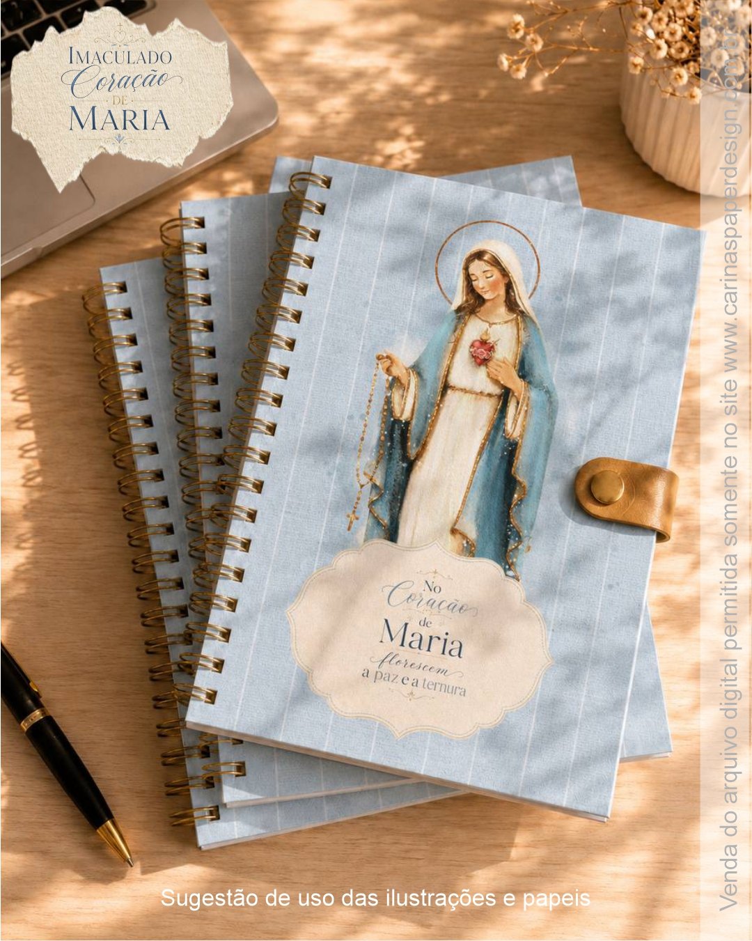 Kit Digital Ilustrações Imaculado Coração de Maria 2 - Imagem 7