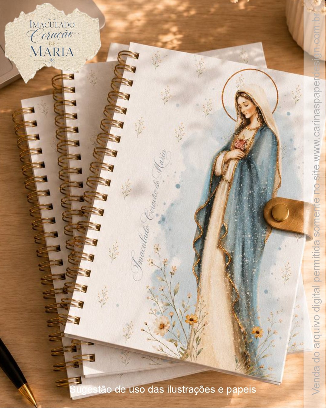 Kit Digital Ilustrações Imaculado Coração de Maria 2 - Imagem 8