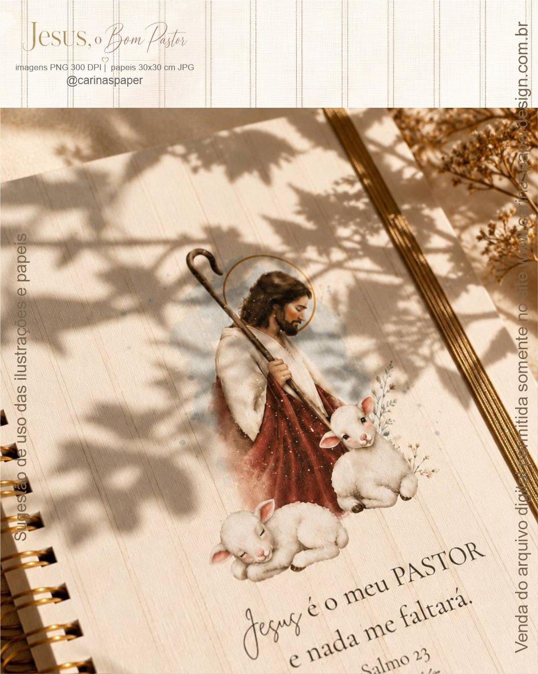 Kit Digital Ilustrações Jesus o Bom Pastor 1 - Imagem 8