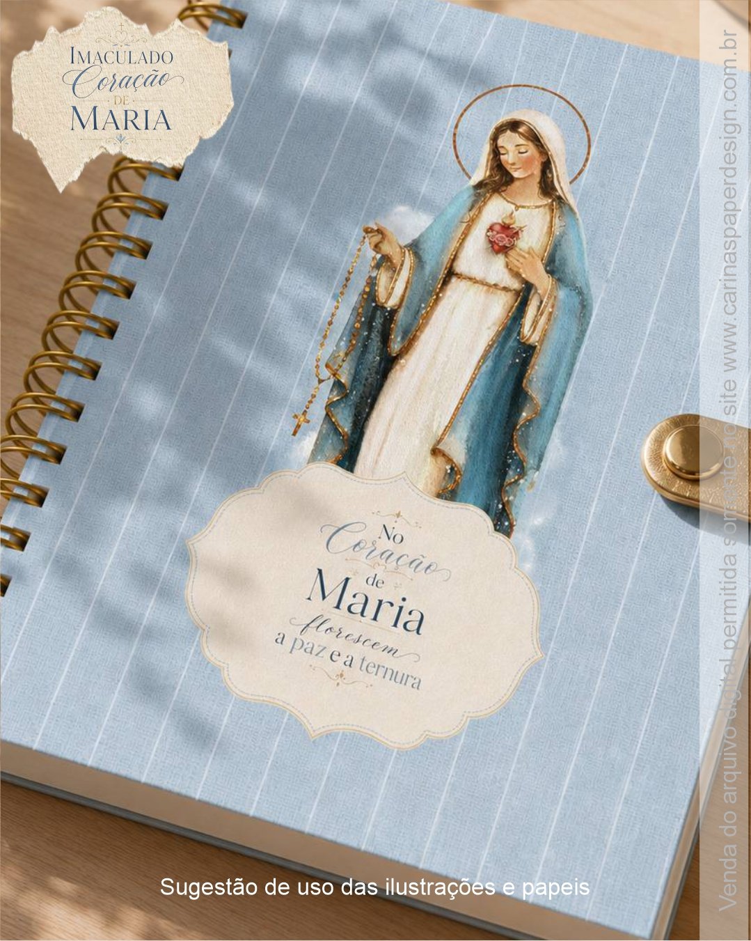Kit Digital Ilustrações Imaculado Coração de Maria 2 - Imagem 9