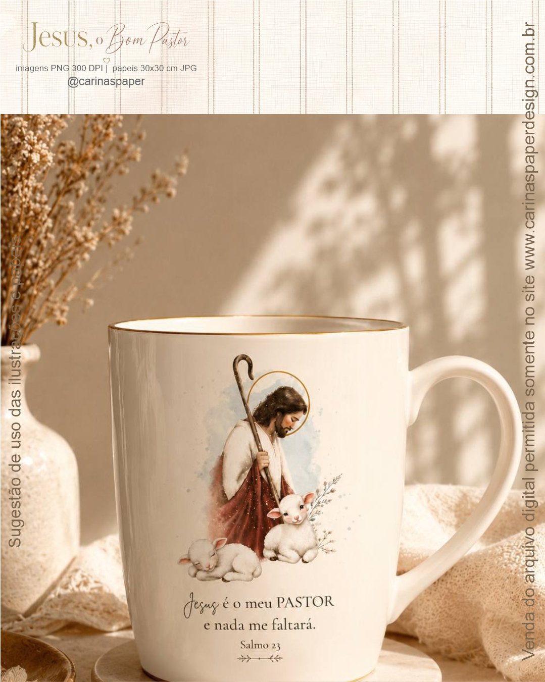Kit Digital Ilustrações Jesus o Bom Pastor 1 - Imagem 9