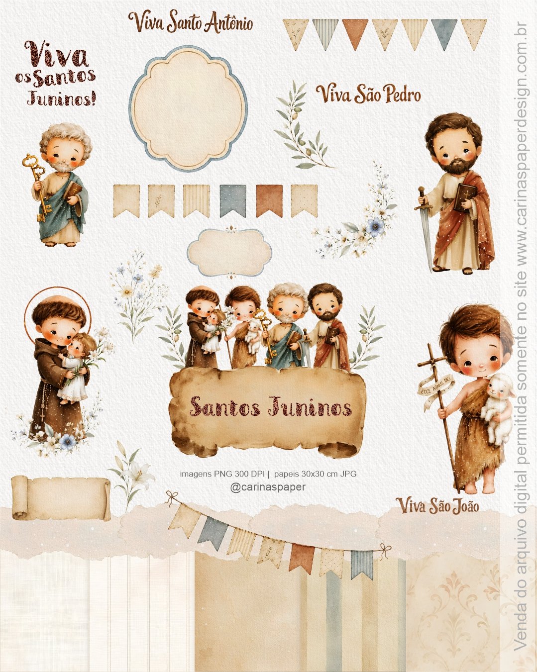 Kit Digital Ilustrações Santos Juninos