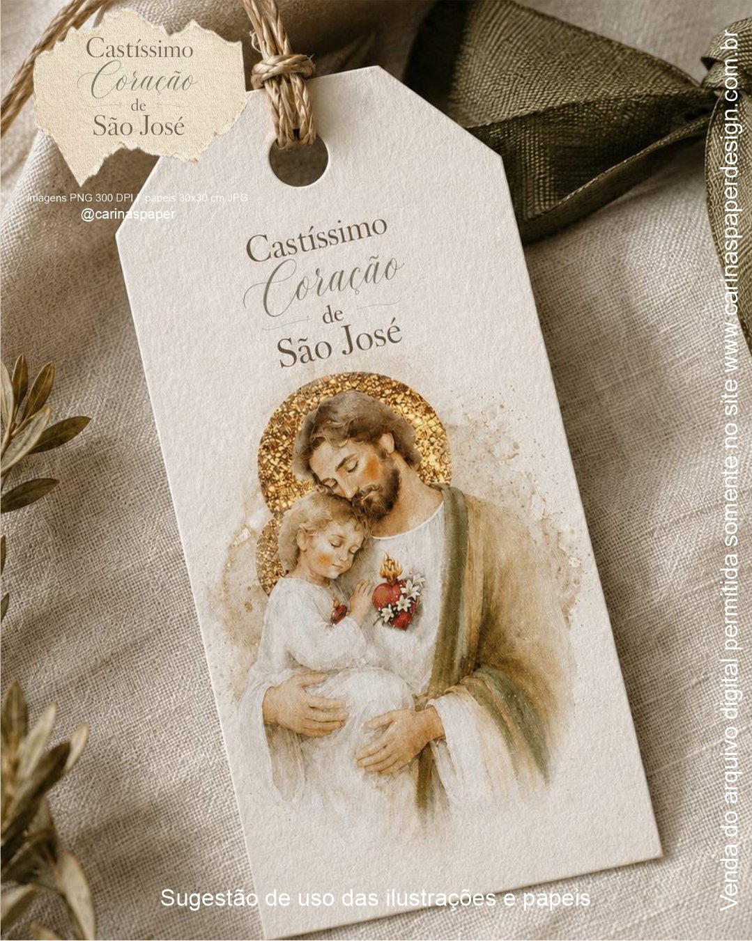 Kit Digital Ilustrações Castíssimo Coração de São José - Imagem 9