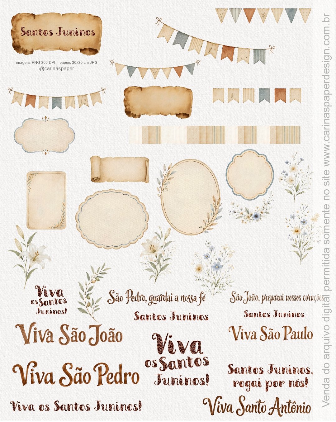 Kit Digital Ilustrações Santos Juninos - Imagem 5