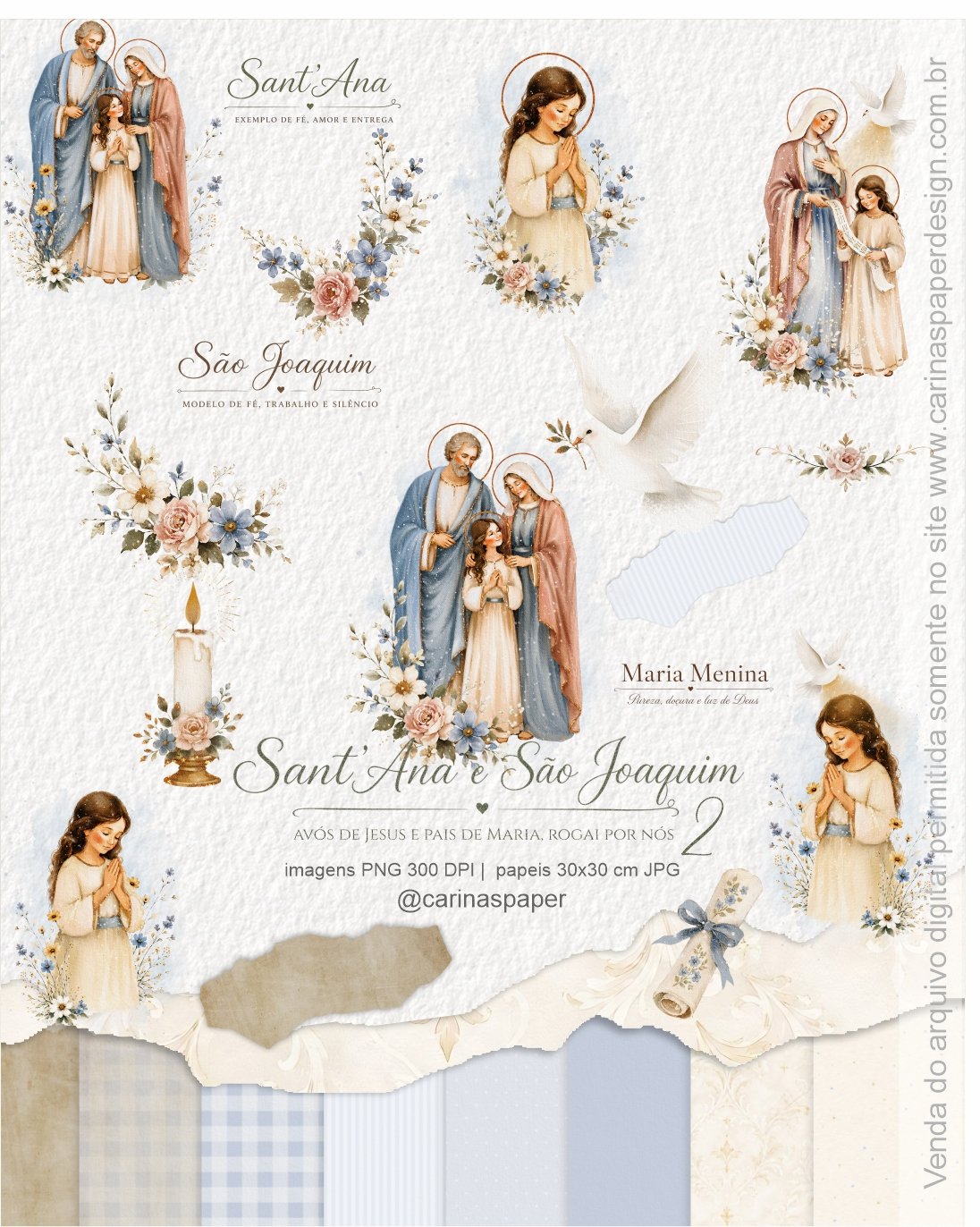 Kit Ilustrações Santana e São Joaquim 2