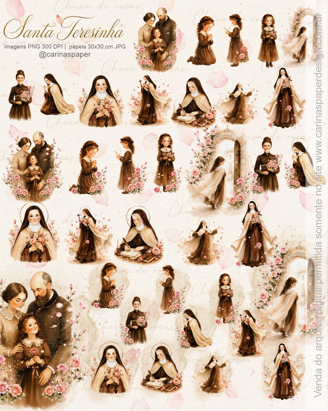 Kit Ilustrações Santa Teresinha 3 - Imagem 2