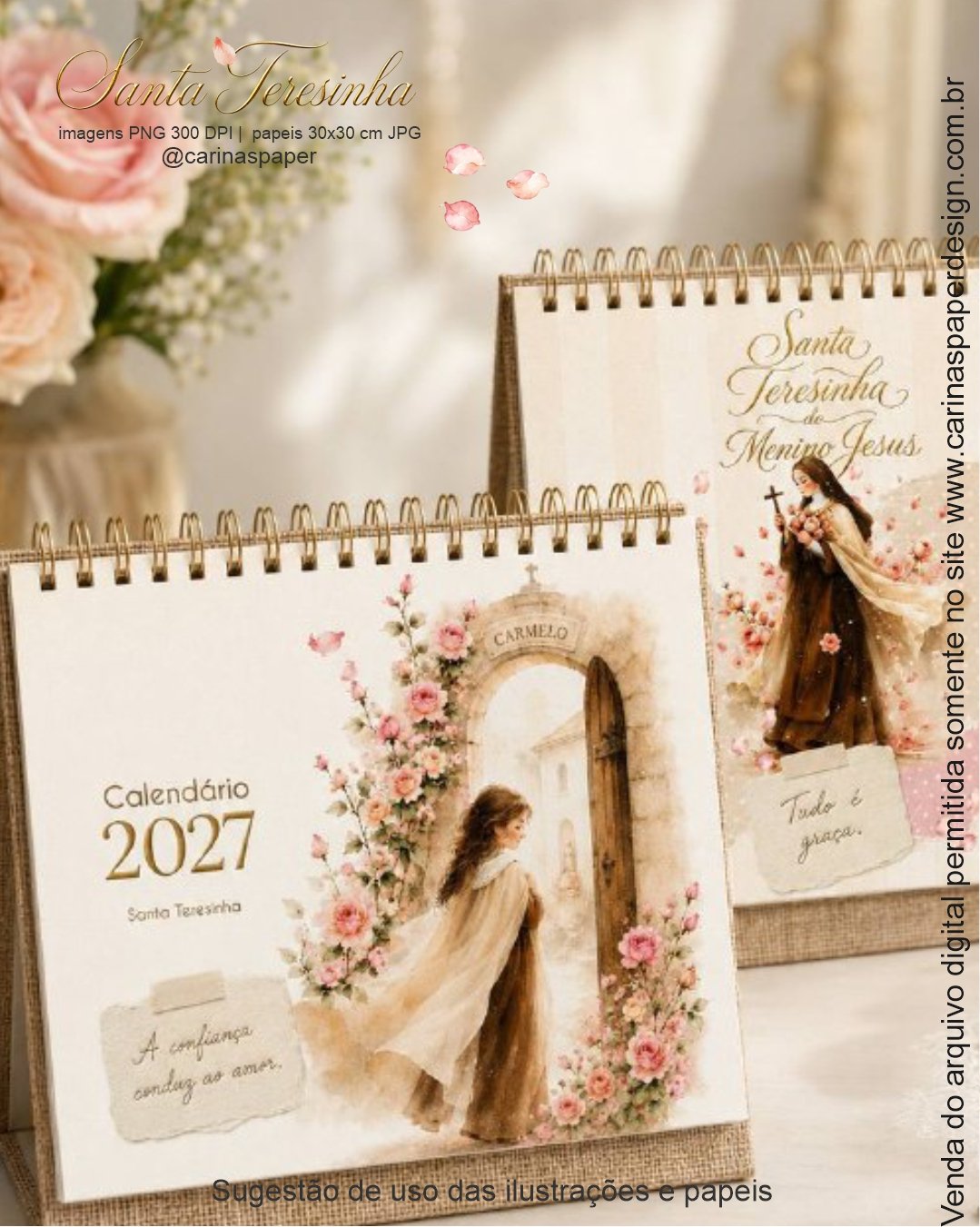 Kit Ilustrações Santa Teresinha 3 - Imagem 8