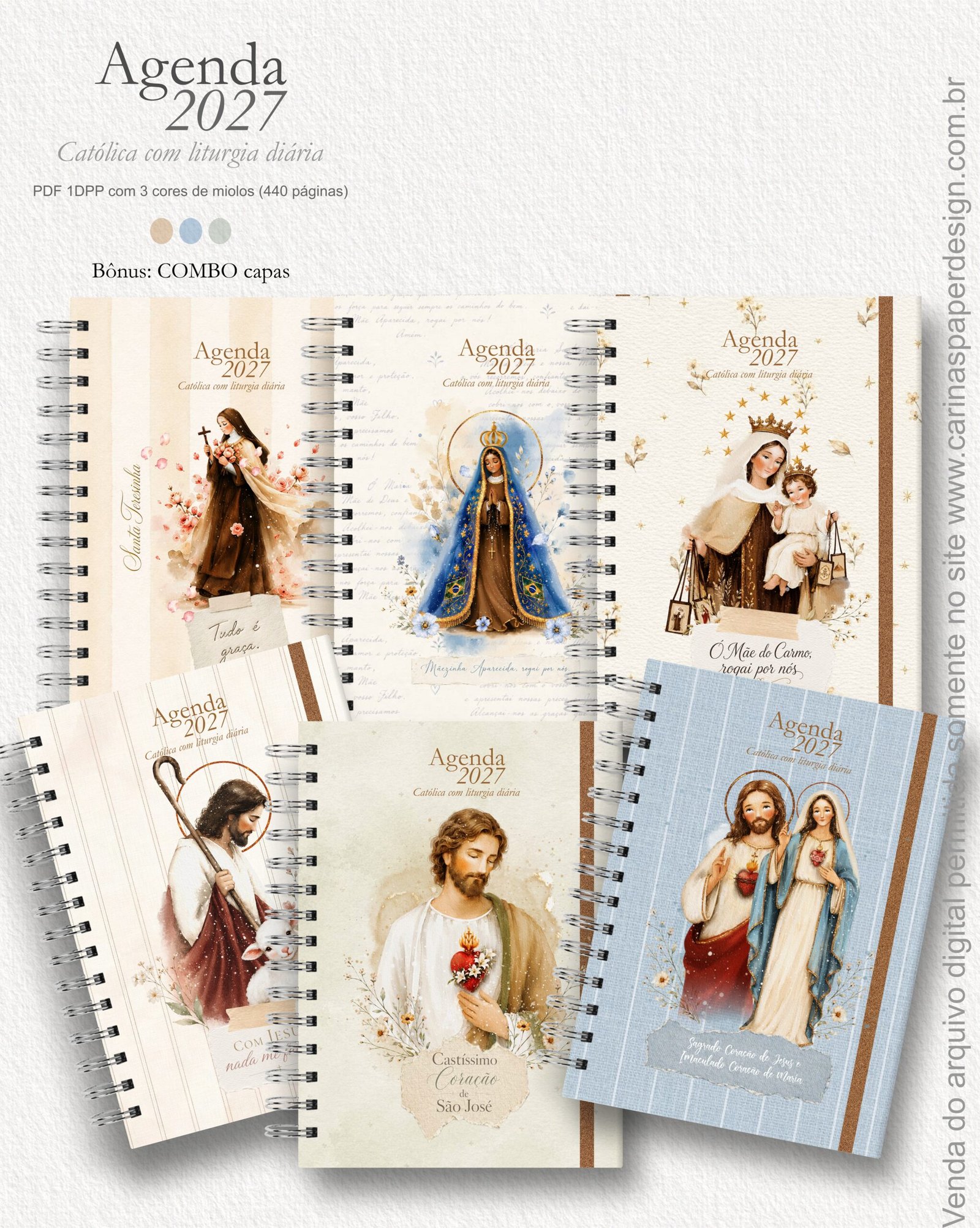 Arquivo digital Agenda Liturgia Diária 2027 1DPP + COMBO capas - Imagem 5