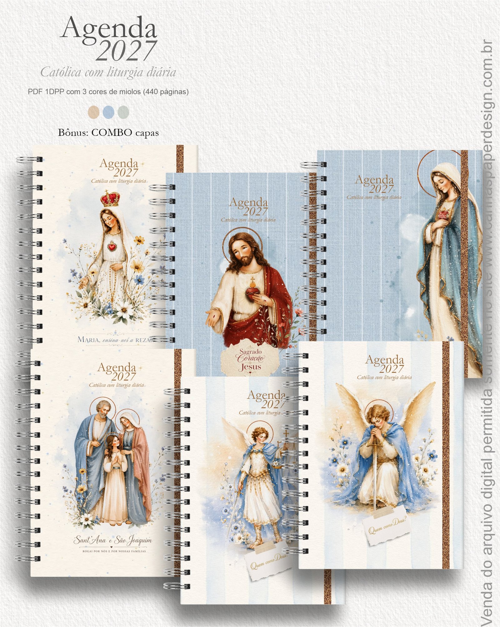 Arquivo digital Agenda Liturgia Diária 2027 1DPP + COMBO capas - Imagem 8
