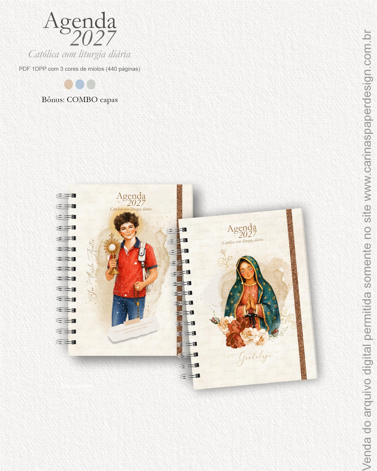 Arquivo digital Agenda Liturgia Diária 2027 1DPP + COMBO capas - Imagem 4